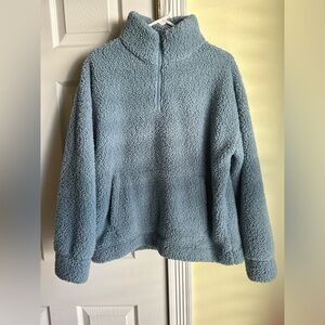 Blue Fluffy American Eagle Quarter Zip
